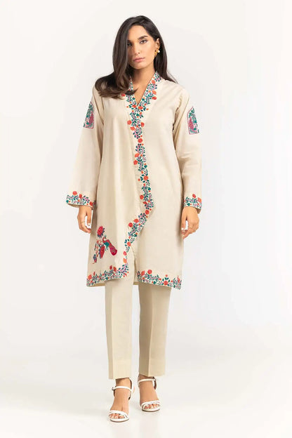 Cambric Embroidered Two Piece Suit