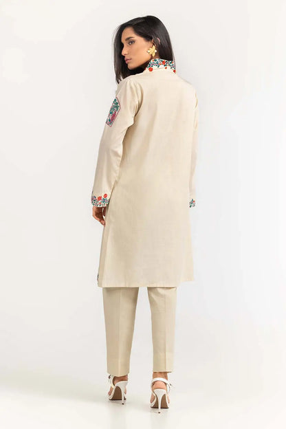 Cambric Embroidered Two Piece Suit