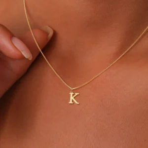 1pc Exquisite Jewelry Necklace, Stainless Steel A-Z,26 English Initials Pendant, Holiday Gift, Suitable For Women To Wear Daily